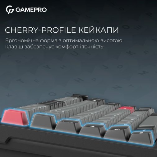 Клавіатура, GamePro Asgard Yord MK266BK WL/BT/USB, Black ( Gaming )