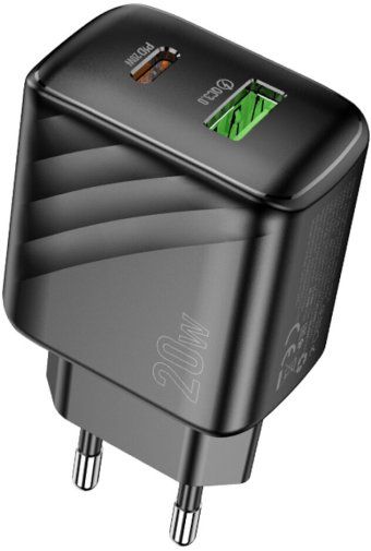 Зарядний пристрій Hoco CS25A Rico PD QC3.0 20W Black (6942007639781)