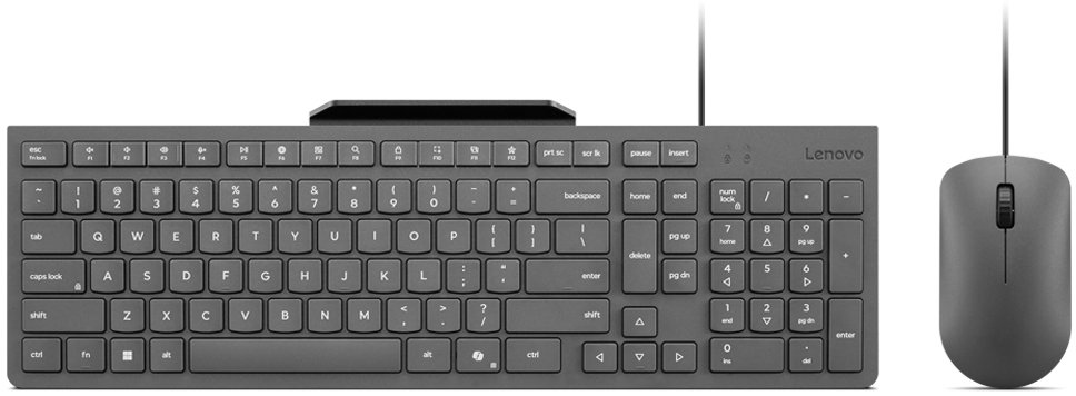 Клавіатура+мишка, Lenovo 310 USB-A Wired Combo Ukraine, Grey