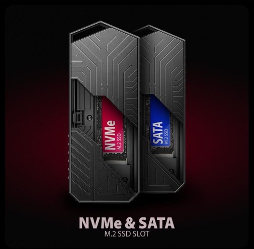 Кишеня зовнішня Axagon EEM2-GAM Black