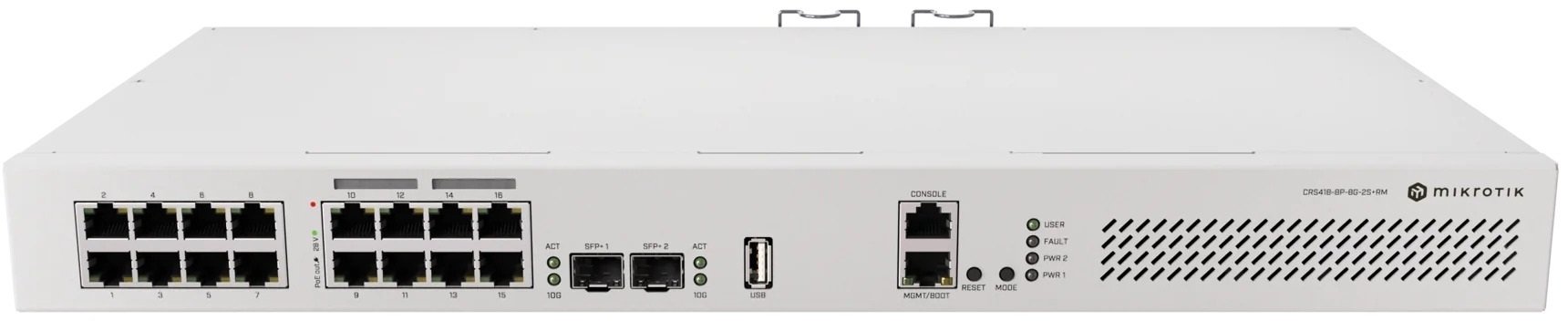 Комутатор MikroTik CRS418-8P-8G-2S+RM