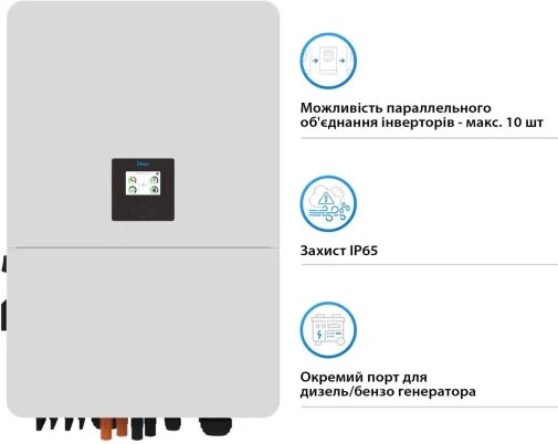 Фото: Інвертор Deye SUN-75K-SG02HP3-EU-EM6 75000W № 7 | KTC