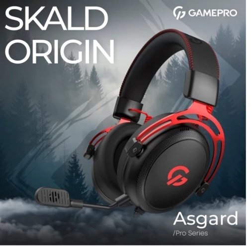 Гарнітура накладна Gamepro Asgard Skald, Black/Red ( Gaming )