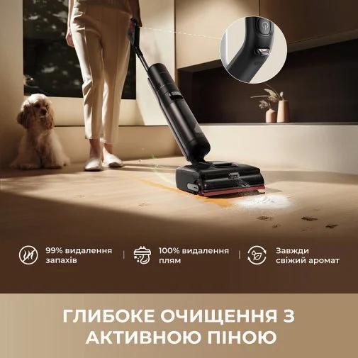 Фото: Ручний бездротовий пилосос Dreame H15 Pro FoamWash (HHR46D) № 21 | KTC