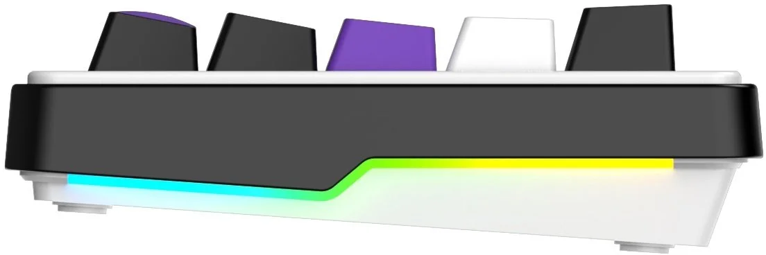Фото: Клавіатура Hator Hellyberry HK60 Mechanical Linear Wireless/BT White/Violet (HK60 wireless) № 10 | KTC