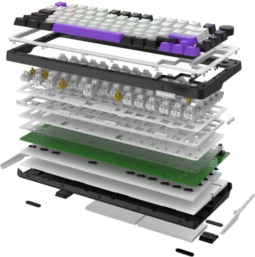 Клавіатура Hator Hellyberry HK75 Mechanical Linear Wireless/BT Black/White (HK75 wireless)