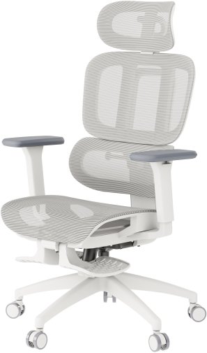 Крісло OfficePro Skyline Footrest OC750 White/Light Gray (OC750-W-LG-LG)