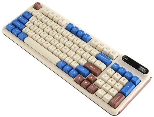 Клавіатура KZZI K98 Rainbow Switch ENG/UKR WL/BT/USB Latte (6977534870437)