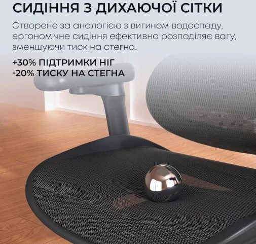 Фото: Крісло SIHOO Doro C300L with Footrest Black (DORO-C300L-A3-101-JT) № 35 | KTC