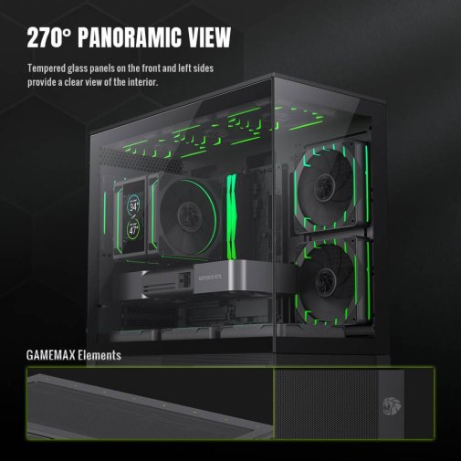 Корпус Gamemax VISTA 2 MB Black with window