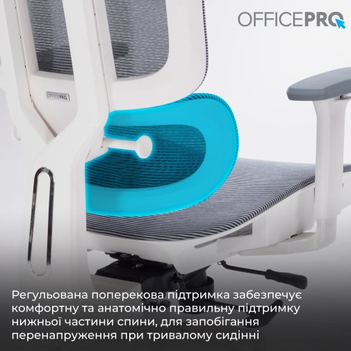 Крісло OfficePro Skyline OC680 White/Dark Gray (OC680-W-DG-DG)