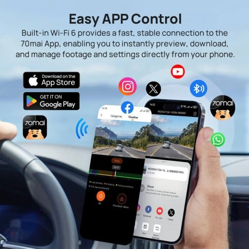 Відеореєстратор 70mai Dash Cam 4K (A800SE)