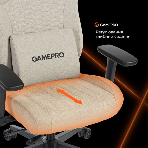 Крісло GamePro GC760LG Fabric Light Gray