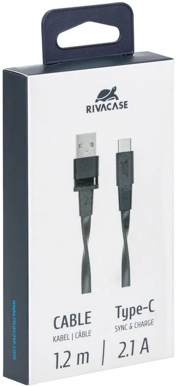 Фото: Кабель Riva PS6002 BK12 AM / Type-C 1.2m Black № 22 | KTC