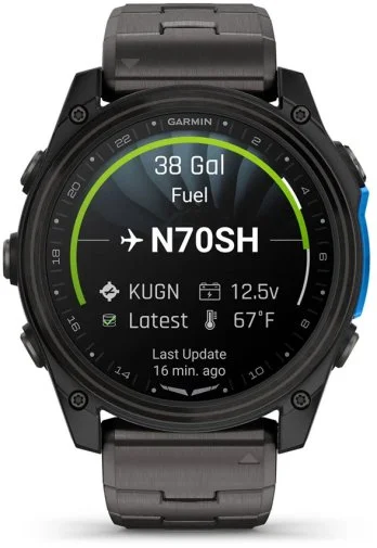 Фото: Смарт годинник Garmin D2 Mach 2 - 51 mm Carbon Gray DLC Titanium with Vented Titanium Bracelet (010-02905-31) № 14 | KTC