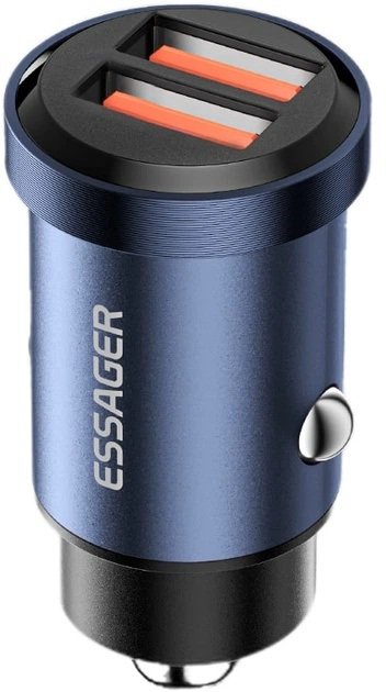 Автомобільний зарядний пристрій Essager Gyroscope Mini Charge 30W Blue (ECC2A-TL03)