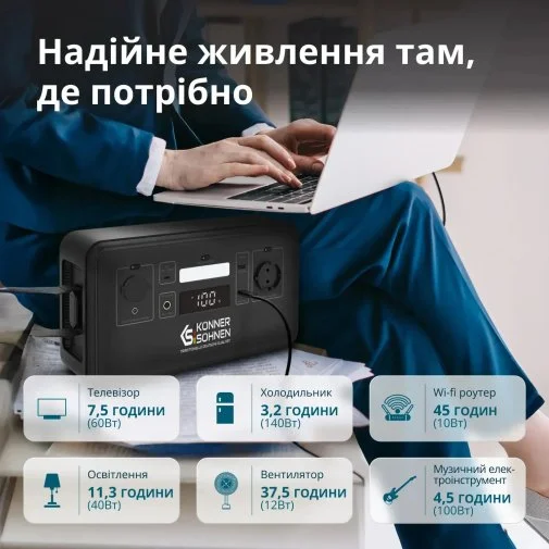 Фото: Зарядна станція Konner & Sohnen KS 500PS 500W (KS500PS) № 23 | KTC