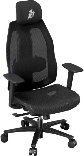 Крісло 1stPlayer Ergo Aero Black/Purple (ERGO-AR-BK)