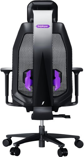 Крісло 1stPlayer Ergo Aero Black/Purple (ERGO-AR-BK)