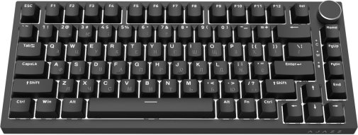 Клавіатура Ajazz AK820 Red Switch ENG/UKR USB Black (AK820-R-B)