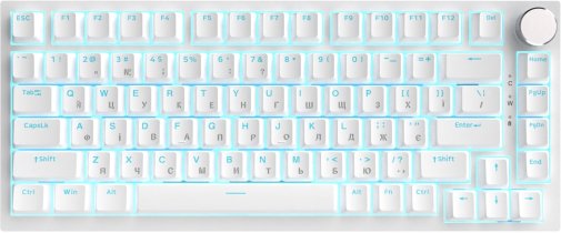 Клавіатура Ajazz AK820 Red Switch ENG/UKR USB White (AK820-R-W)