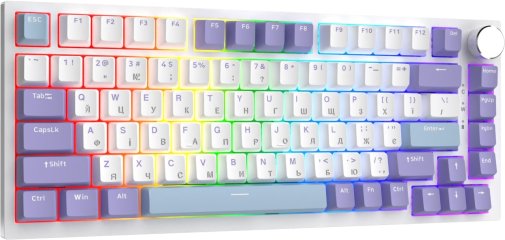 Клавіатура Ajazz AK820 Sea Salt Switch ENG/UKR USB White (AK820-SS-PWB)