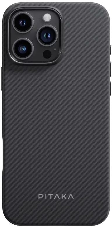 Чохол Pitaka for Apple iPhone 16 Pro - Military-Grade Protective Classic Twill 600D Black/Grey (KI1601PPA)