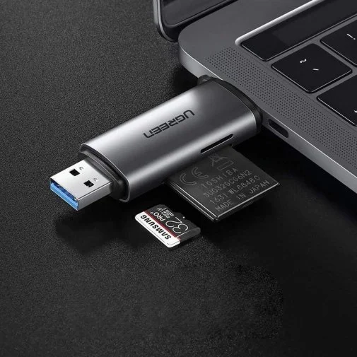 Фото: Кардрідер UGREEN CM185 USB-C/USB-A Gray (UGR-50706) № 8 | KTC