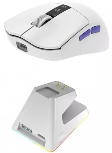 Фото: Миша Proove Jester 8K with Charging Dock Wireless White/Purple (WMJSCD022017) № 14 | KTC