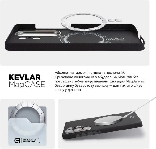 Фото: Чохол ArmorStandart for Samsung S26 Ultra - BlackIcon Aramid Plain MagCase Black (ARM90166) № 18 | KTC