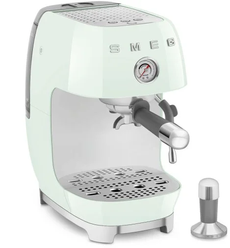 Фото: Ріжкова кавоварка Smeg Style Aesthetic Pastel Green Glossy Finishing (ECF03PGEU) № 18 | KTC