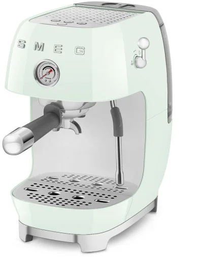 Фото: Ріжкова кавоварка Smeg Style Aesthetic Pastel Green Glossy Finishing (ECF03PGEU) № 17 | KTC