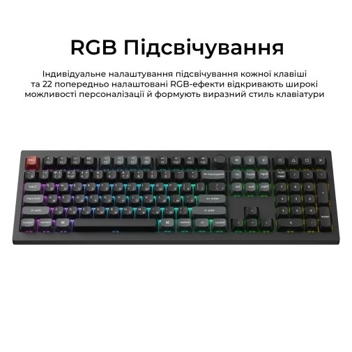 Фото: Клавіатура Keychron V6 Ultra Keychron Red Switch RGB Black (V6U-D1-UA) № 27 | KTC