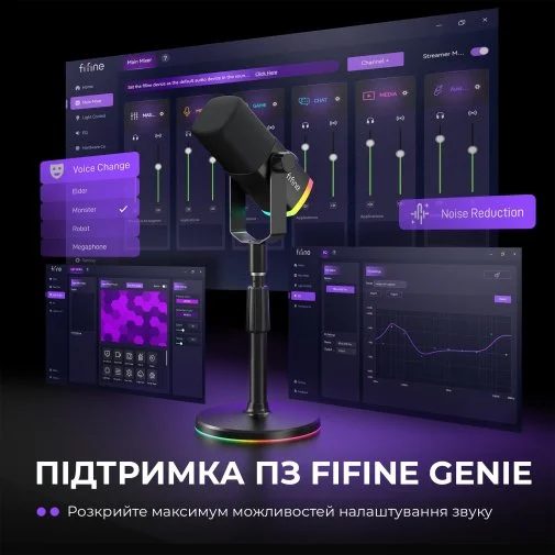 Фото: Мікрофон Fifine AM8PROS XLR/USB Black № 21 | KTC