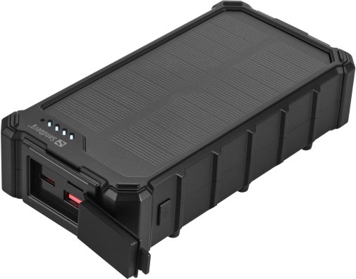 Батарея універсальна Sandberg Solar Powerbank CampLED 20000mAh 22.5W Black (421-24)