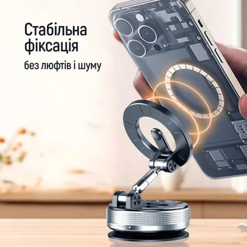 Фото: Кріплення для мобільного телефону ColorWay MagSafe 360 Black (CW-CHM21-BK) № 20 | KTC