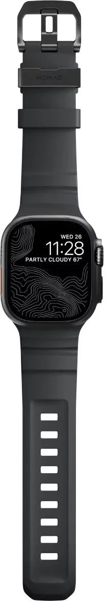 Фото: Ремінець Nomad for Apple Watch 46mm/49mm - Rocky Point Band Black Titanium Hardware Storm (NM014803858) № 24 | KTC