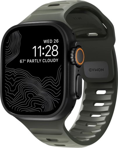 Ремінець Nomad for Apple Watch 46mm/49mm - Sport Ash Green (NM01132585)
