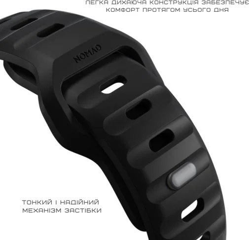 Фото: Ремінець Nomad for Apple Watch 46mm/49mm - Sport Band Black (NM1AM10000) № 16 | KTC