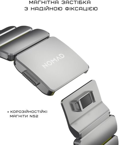 Ремінець Nomad for Apple Watch 46/49mm - Stratos Natural Hardware Volt (NM011147858)