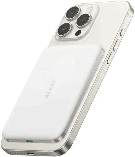 Фото: Батарея універсальна Anker Nano MagGo Slim 5000mAh 20W Qi2 15W White (A1665H21) № 10 | KTC