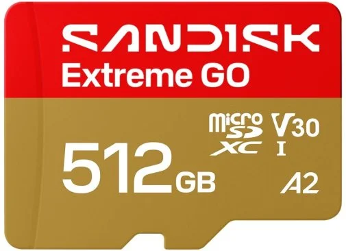 Фото: FLASH пам'ять SanDisk Extreme GO UHS-I U3 V30 A2 Micro SDXC 512GB (SDSQXGN-512G-GN6MN) № 2 | KTC