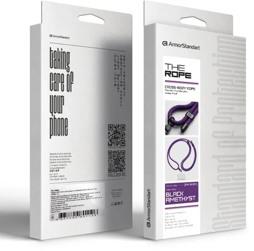 Фото: Ремінець для смартфона ArmorStandart Rope Black Amethyst with Clear Holder (ARM91364) № 14 | KTC