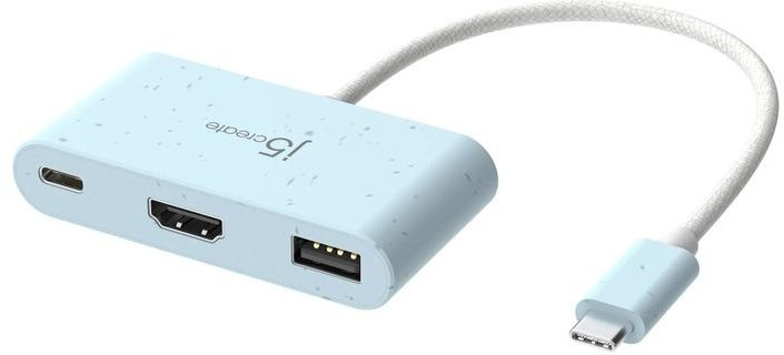 USB-хаб J5create 3in1 JCA379EC-N Fresh Cyan