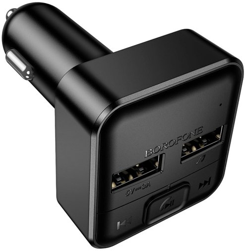 FM-Трансмітер + АЗП BOROFONE BC63 Selecto 15W Black (6941991126185)