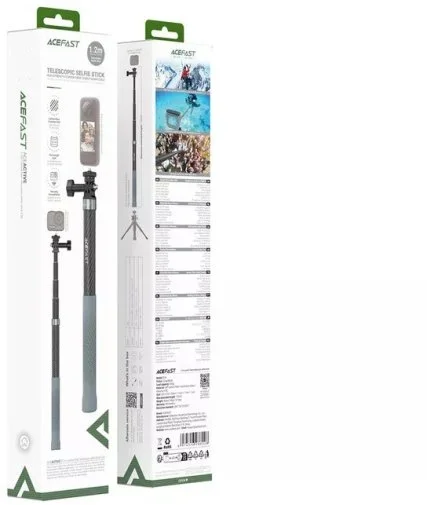 Фото: Селфі монопод Acefast E38 1.2m Carbon Fiber Telescopic Selfie Stick Gray/Black (6974316286028) № 17 | KTC
