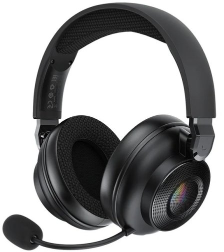 Гарнітура накладна Acefast H15 WL/BT/Jack 3.5, Black ( Gaming )