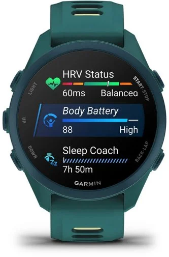 Фото: Смарт годинник Garmin Forerunner 170 Music Teal Green with a Teal Green/Citron (010-03920-12) № 11 | KTC
