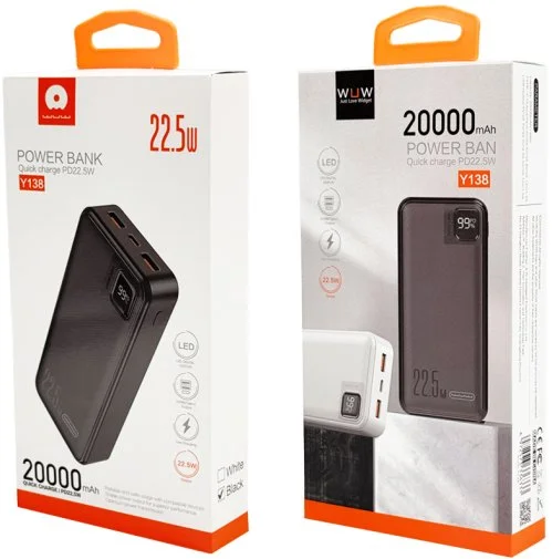 Фото: Батарея універсальна WUW Y138 20000mAh 22.5W Black № 16 | KTC