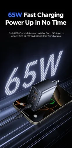 Фото: Зарядний пристрій Pisen BOLT Utility PD 65W Black (TP-C66) № 27 | KTC